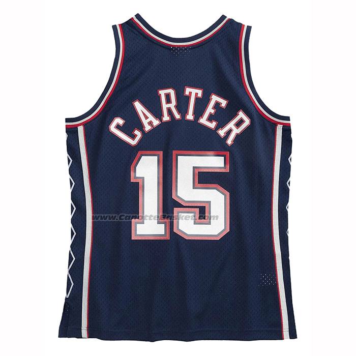 Maglia Toronto Raptors Vince Carter No 15 Mitchell & Ness 2006-07 Blu